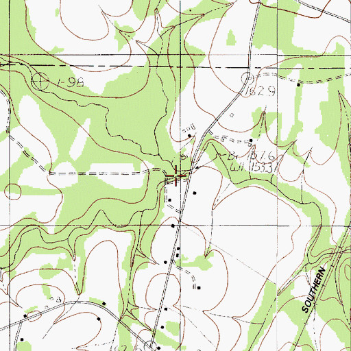 Topographic Map of Conrad Creek, SC