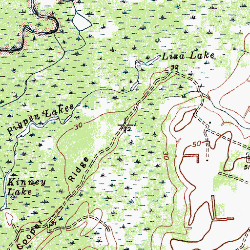 Topographic Map of Cooper Ridge, SC