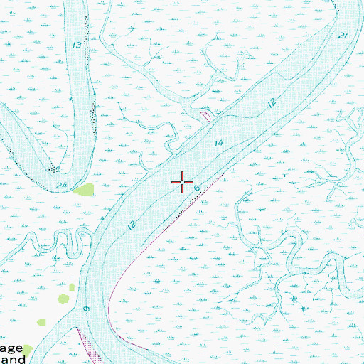 Topographic Map of Cooper River, SC