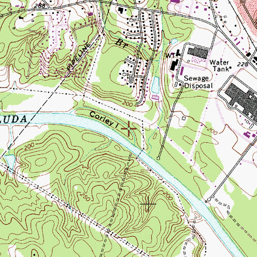 Topographic Map of Corley Island, SC