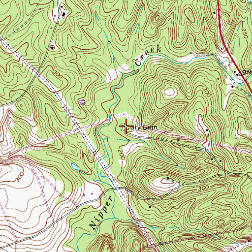 Topographic Map of Cory Cemetery, SC