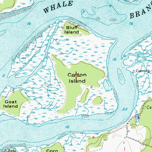 Topographic Map of Cotton Island, SC