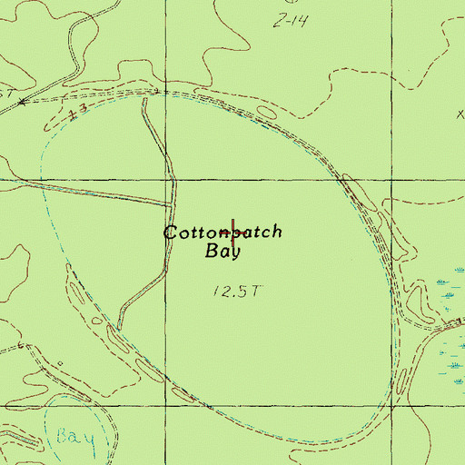 Topographic Map of Cottonpatch Bay, SC