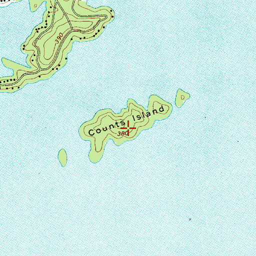 Topographic Map of Counts Island, SC