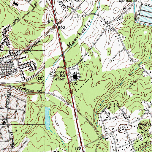 Topographic Map of County Technical Education Center, SC