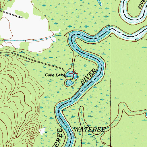 Topographic Map of Cove Lake, SC