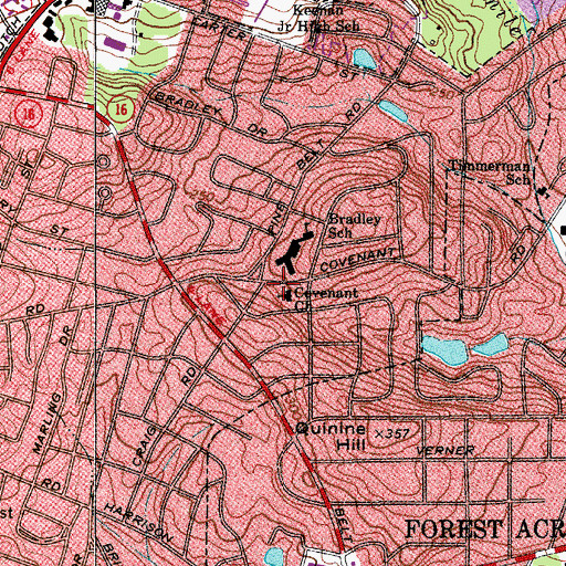 Topographic Map of Covenant Church, SC