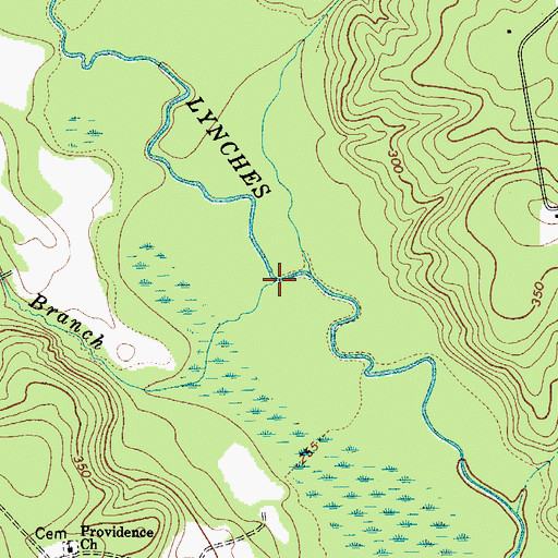 Topographic Map of Cow Branch, SC