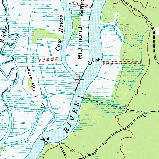 Topographic Map of Cow House Creek, SC