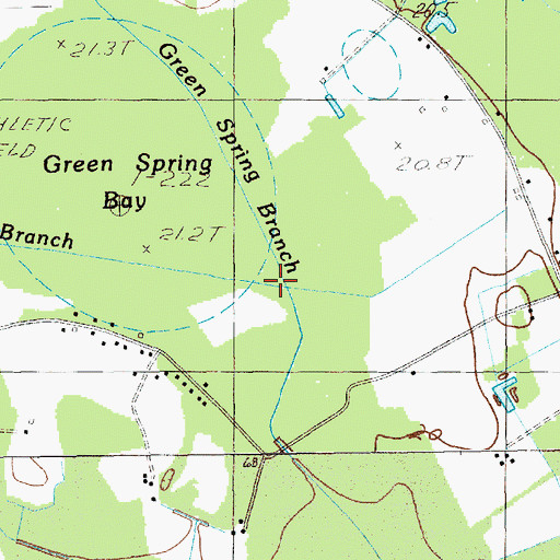 Topographic Map of Cox Bay Branch, SC