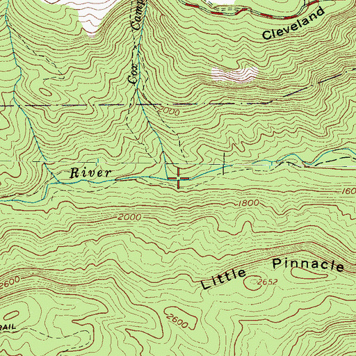 Topographic Map of Cox Camp Creek, SC