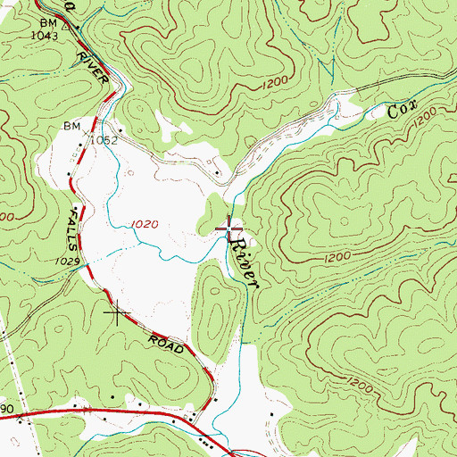 Topographic Map of Cox Creek, SC