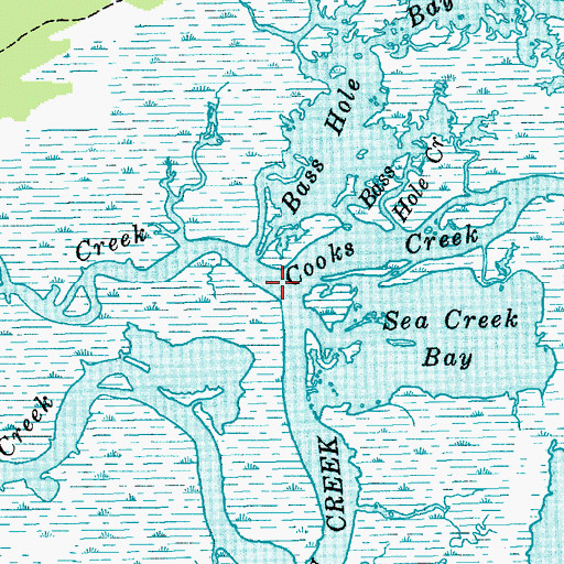 Topographic Map of Crab Haul Creek, SC