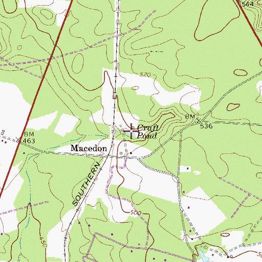 Topographic Map of Craft Pond, SC