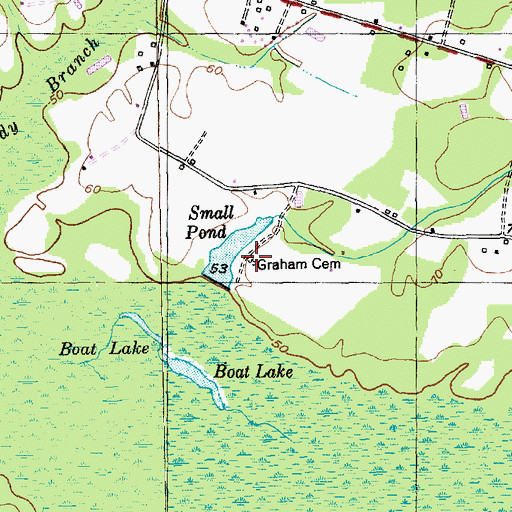 Topographic Map of Craham Cemetery, SC