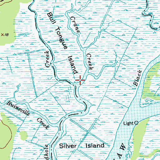 Topographic Map of Crane Creek, SC