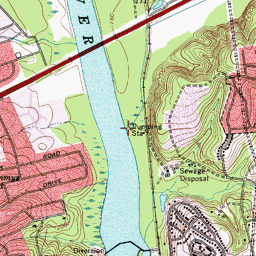 Topographic Map of Crane Creek, SC