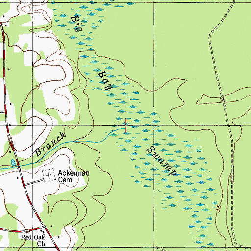 Topographic Map of Craven Branch, SC