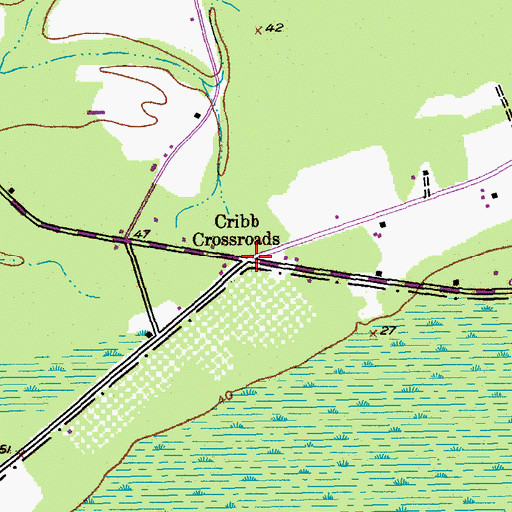 Topographic Map of Cribb Crossroads, SC