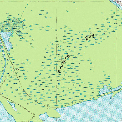 Topographic Map of Crooked Bay, SC