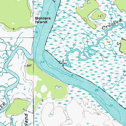 Topographic Map of Crooked Creek, SC