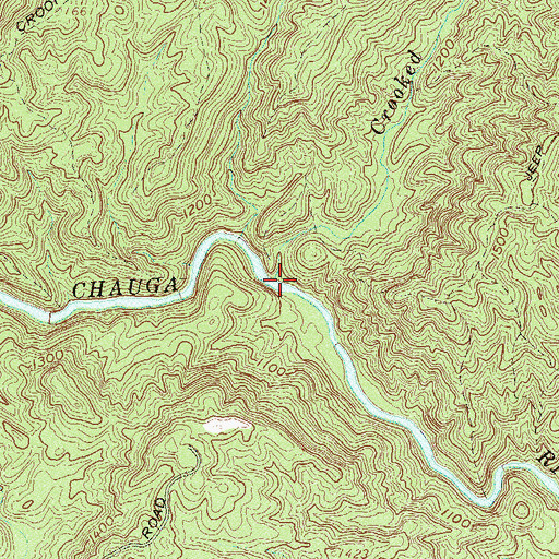 Topographic Map of Crooked Creek, SC