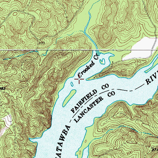 Topographic Map of Crooked Creek, SC