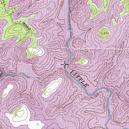 Topographic Map of Crooked Creek, SC