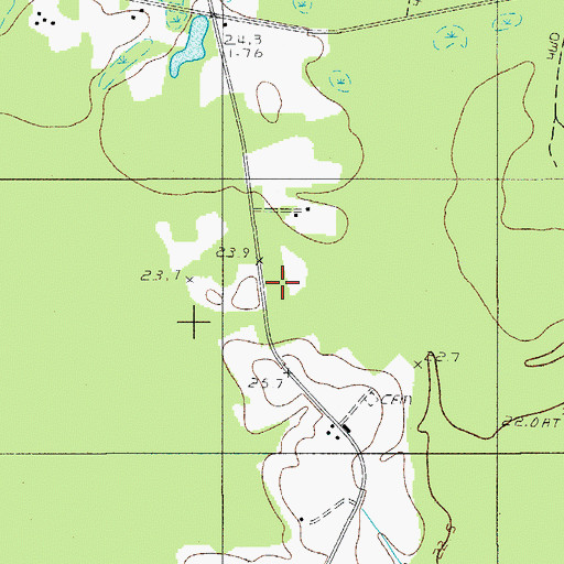 Topographic Map of Cross Swamp School, SC