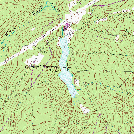 Topographic Map of Crystal Springs Lake, SC