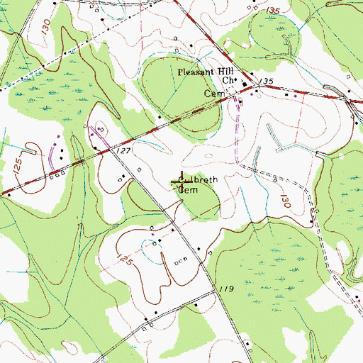 Topographic Map of Culbreth Cemetery, SC