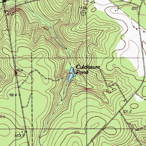 Topographic Map of Culclosure Pond, SC