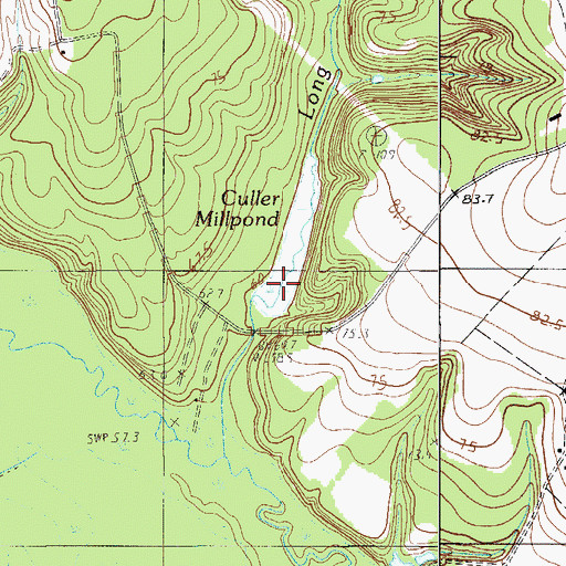 Topographic Map of Culler Millpond (historical), SC
