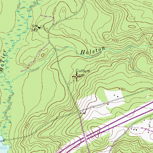 Topographic Map of Cullum Cemetery, SC