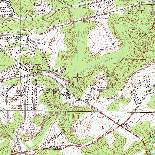 Topographic Map of Cupboard Creek, SC