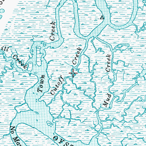 Topographic Map of Cutoff Creek, SC