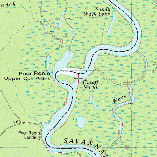 Topographic Map of Cutoff Number Ten, SC