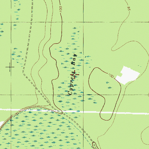 Topographic Map of Cypress Bay, SC