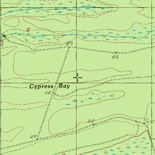 Topographic Map of Cypress Bay, SC