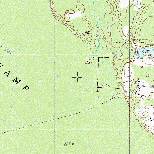 Topographic Map of Cypress Branch, SC