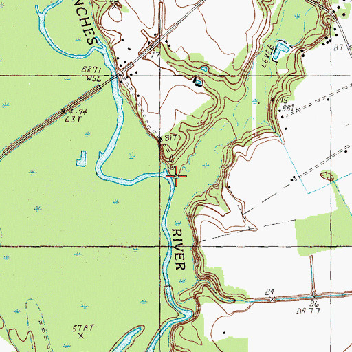 Topographic Map of Cypress Branch, SC