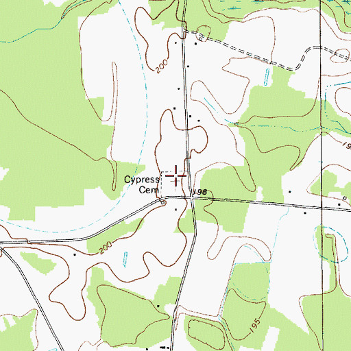 Topographic Map of Cypress Cemetery, SC