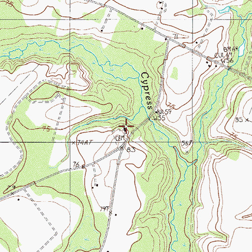 Topographic Map of Cypress Creek Church, SC