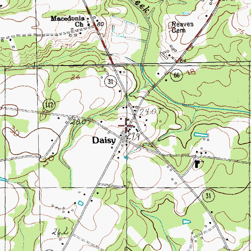 Topographic Map of Daisy, SC