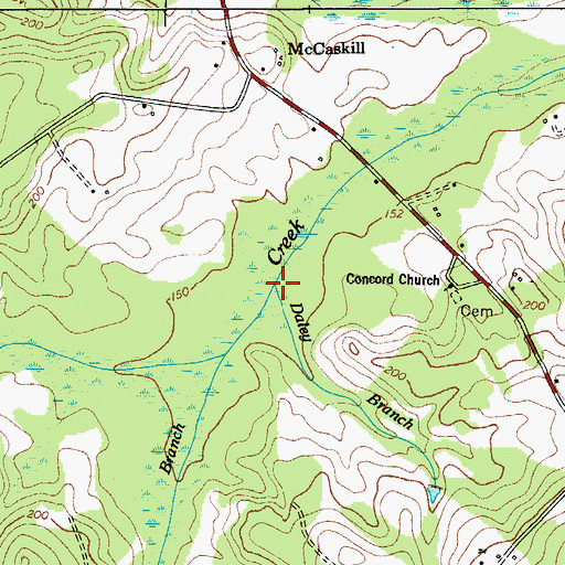 Topographic Map of Daley Branch, SC