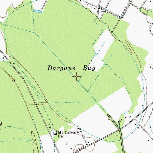 Topographic Map of Dargans Bay, SC