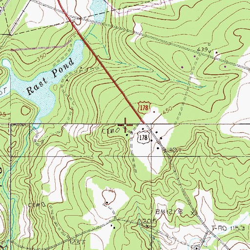 Topographic Map of Darlan School, SC