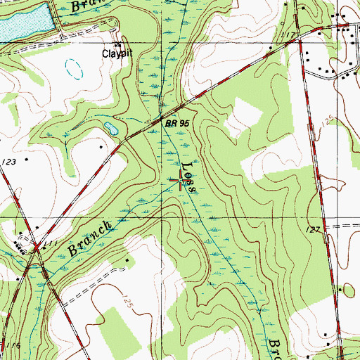 Topographic Map of Davis Branch, SC