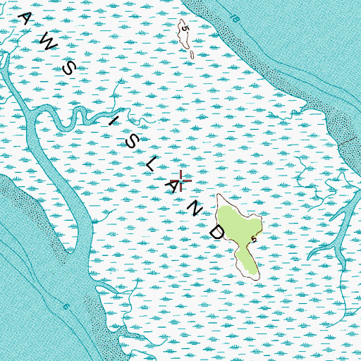 Topographic Map of Daws Island, SC