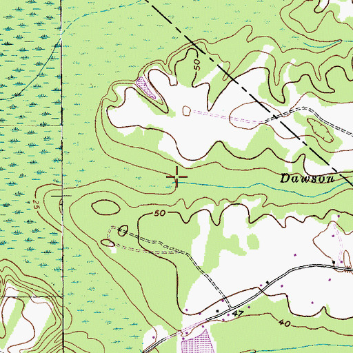 Topographic Map of Dawson Branch, SC